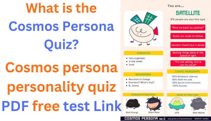 What is the Cosmos Persona Quiz? Cosmos persona quiz PDF free test Link